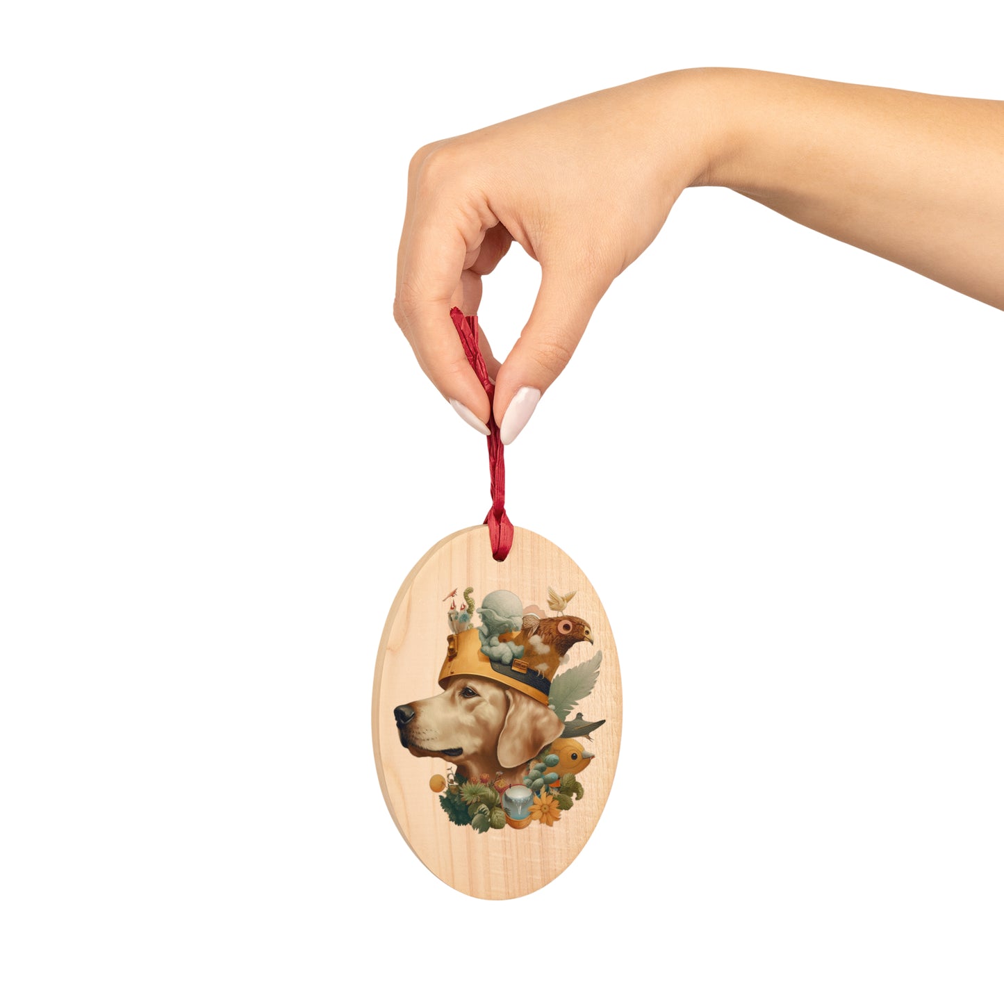 Golden Wizard Wooden Ornament