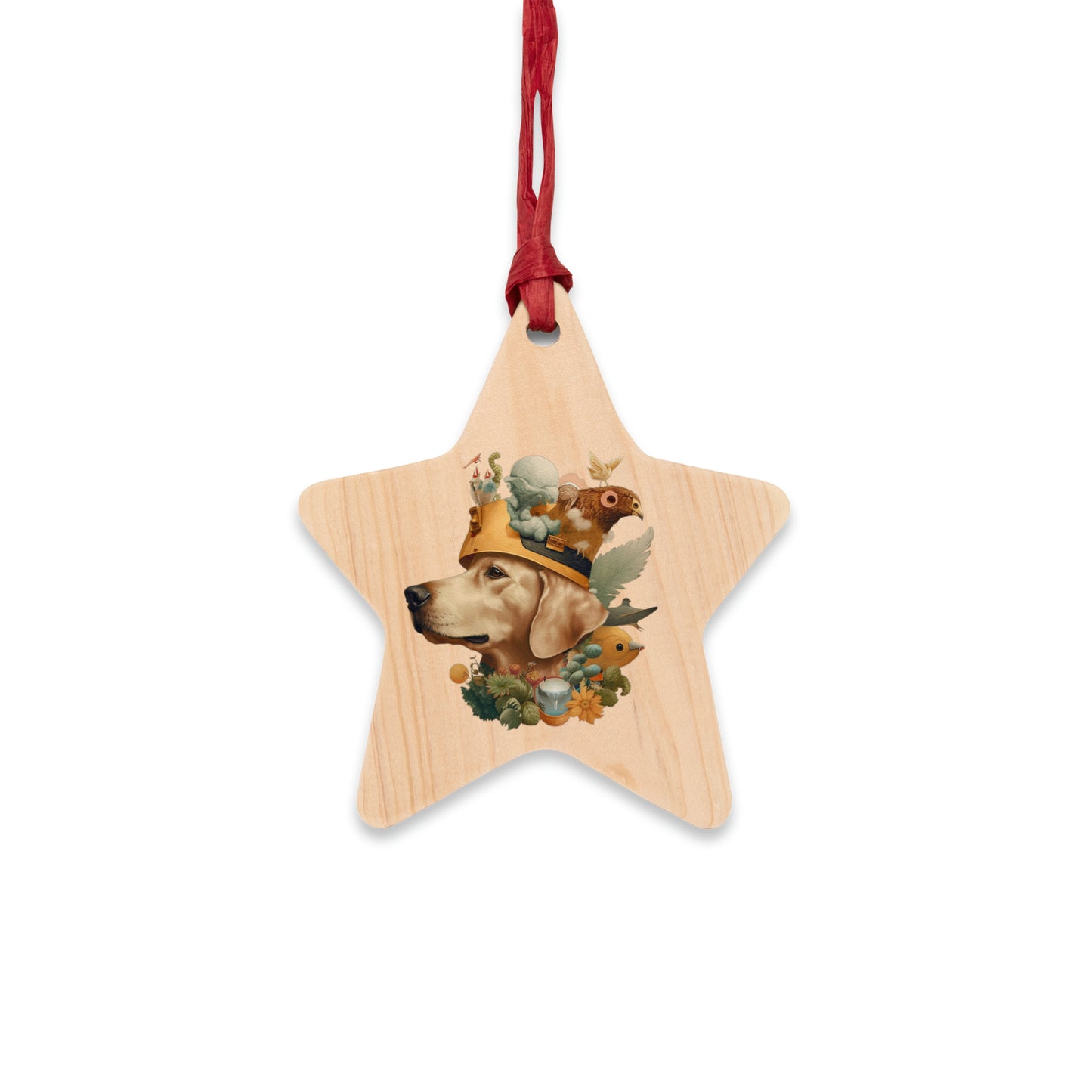 Golden Wizard Wooden Ornament