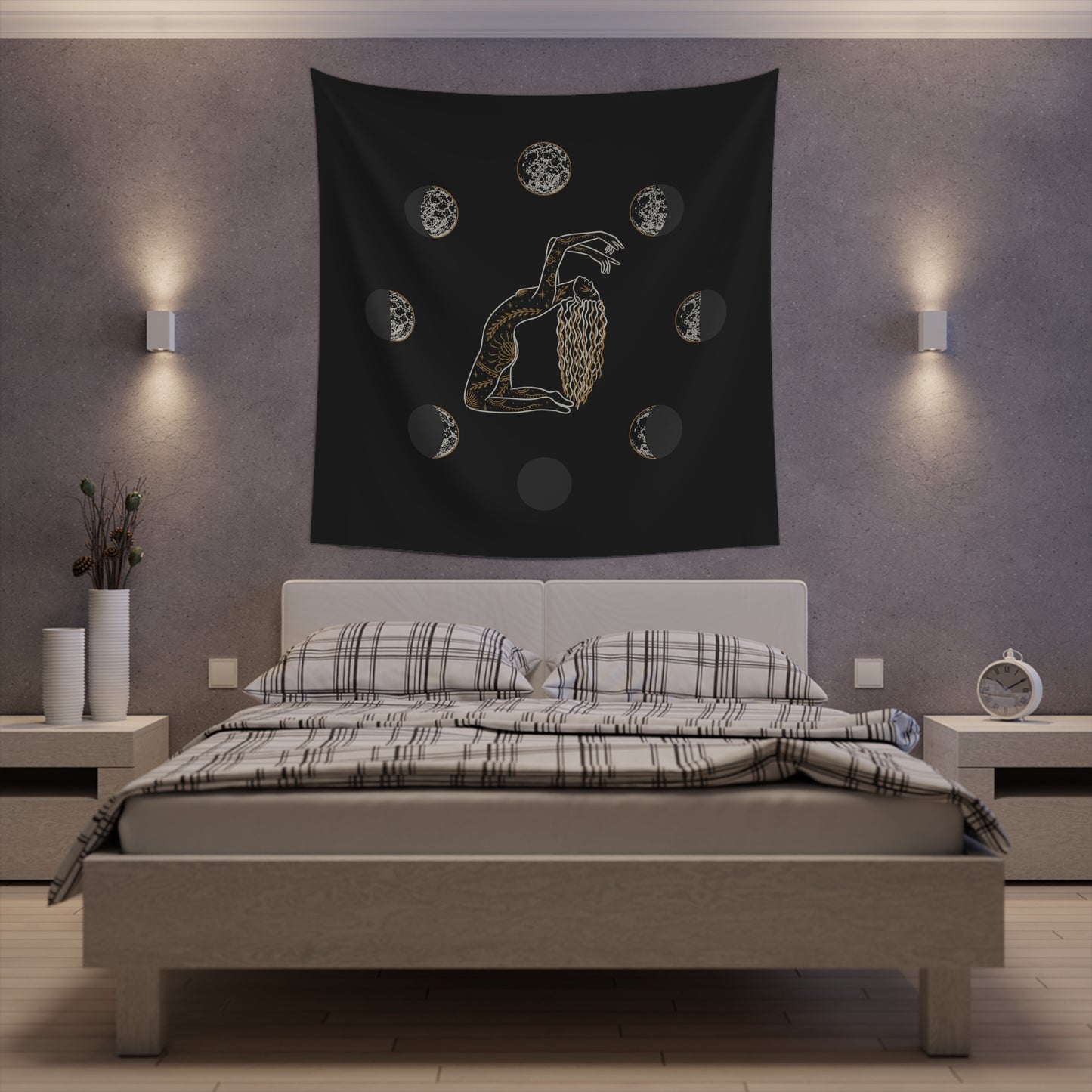 Diosa Luna Phases Wall Tapestry