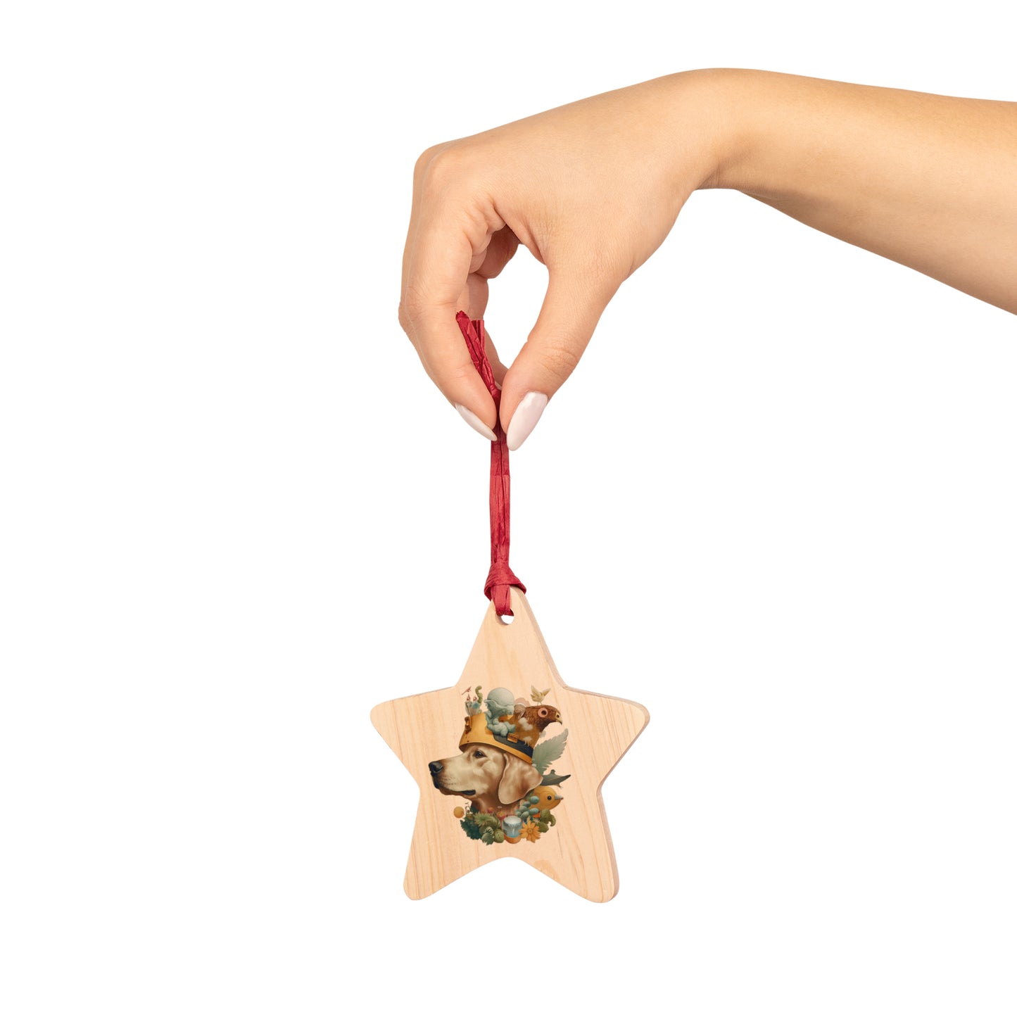 Golden Wizard Wooden Ornament