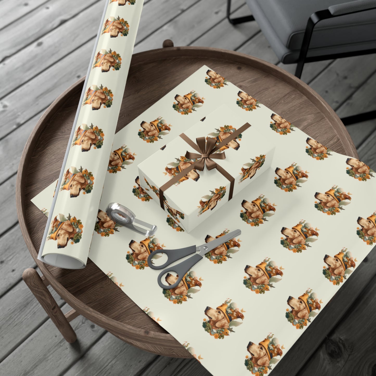 Golden Wizard Gift Wrap Paper